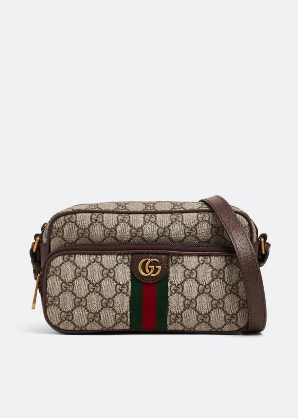 Gucci Ophidia Leather Canvas Handbag