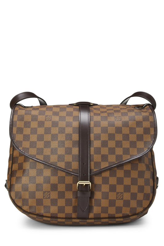 Louis Vuitton, Damier Ebene Saumur 35, Brown