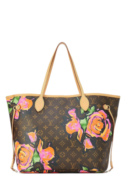 Louis Vuitton, Stephen Spro x Louis Vuitton Monogram Canvas Roses Neverfull MM, Brown