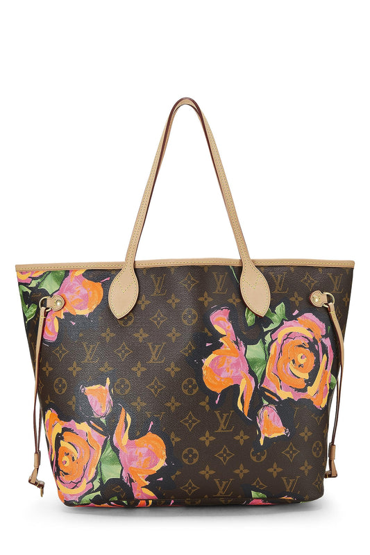 Louis Vuitton, Stephen Spro x Louis Vuitton Monogram Canvas Roses Neverfull MM, Brown