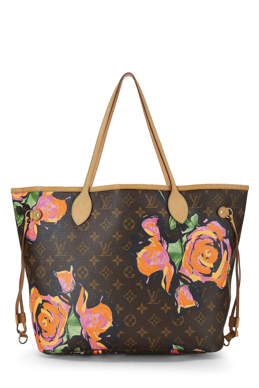 Louis Vuitton, Stephen Spro x Louis Vuitton Monogram Canvas Roses Neverfull MM, Brown