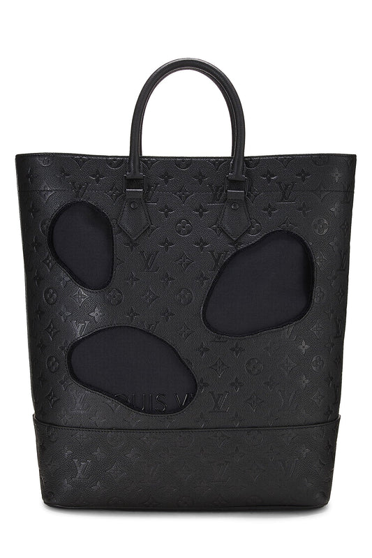 Louis Vuitton, COMME DES GARÇONS x Louis Vuitton Black Monogram Empreinte Bag with Holes, Black