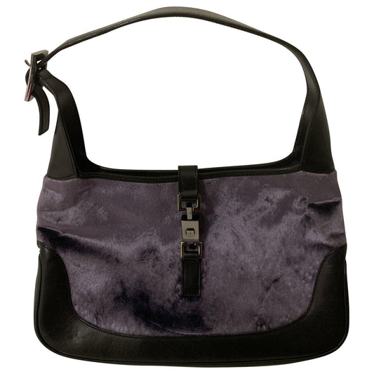 Gucci jackie purple velvet handbag