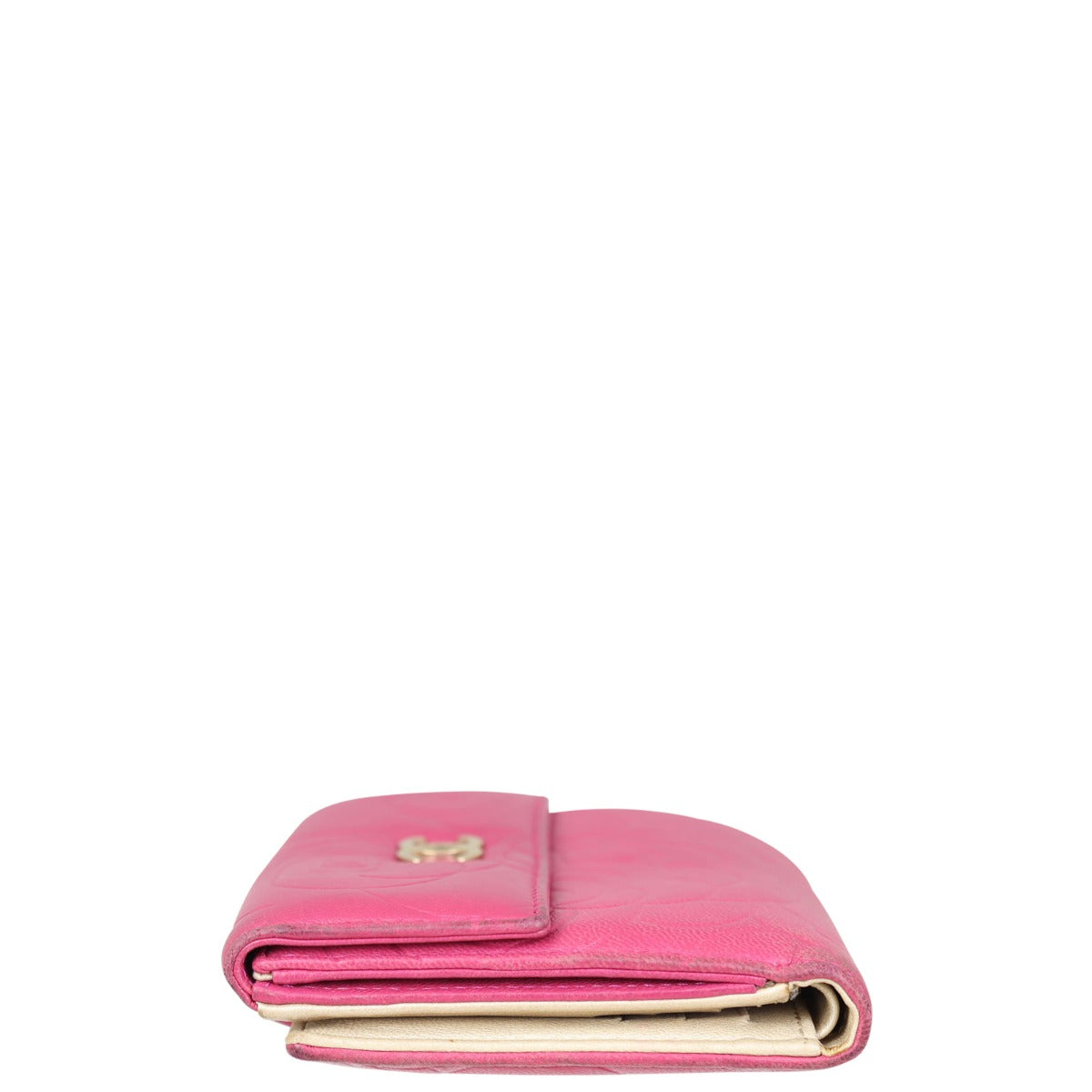 Chanel Camellia Embossed Compact Wallet