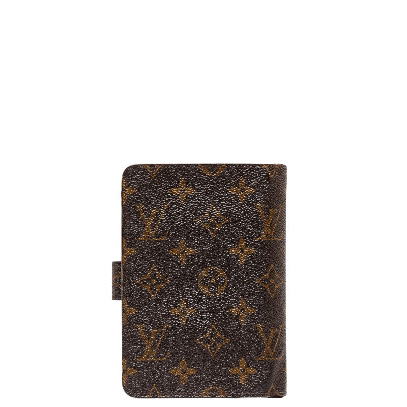 Louis Vuitton Monogram Portepapier Double Fold Wallet M61207 Brown PVC Leather Louis Vuitton