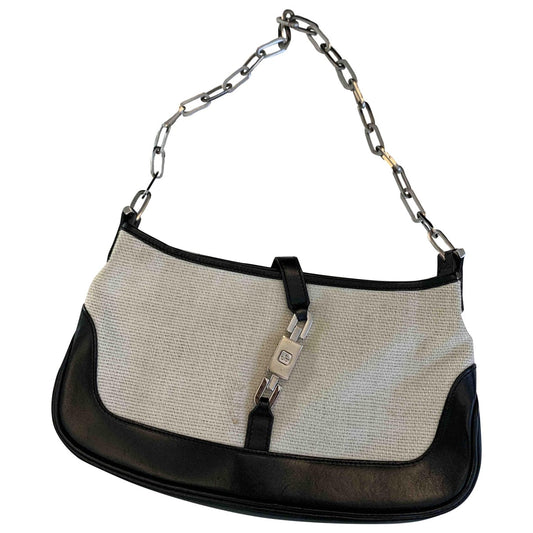 Gucci jackie white cloth handbag