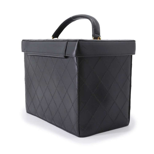 CHANEL Bicolore 2way vanity bag Black Lambskin