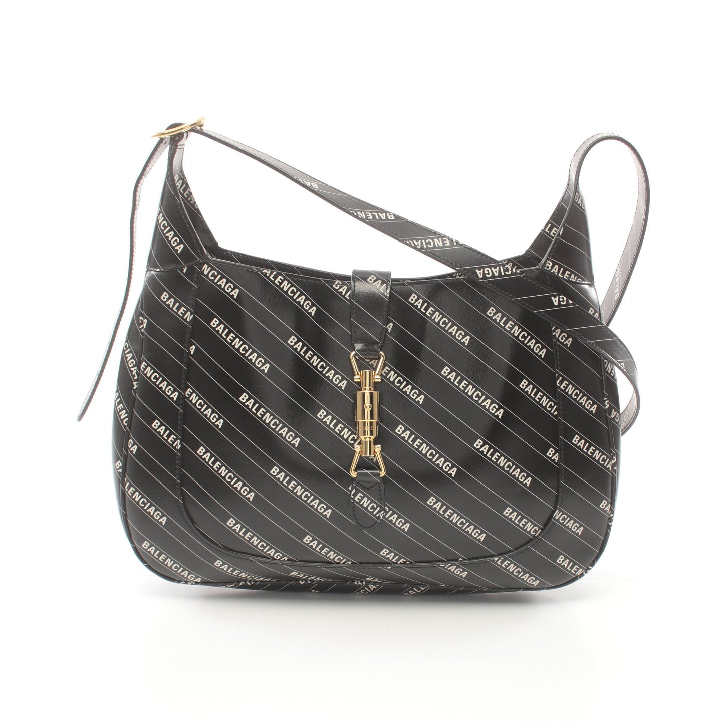 GUCCI Luxury Balenciaga Trending 2026 * GUCCI Hacker Jackie 1961 Shoulder bag Leather Black White