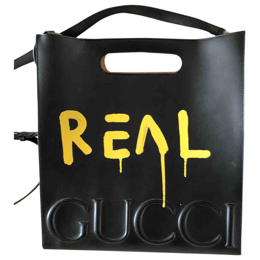 Gucci black leather handbag