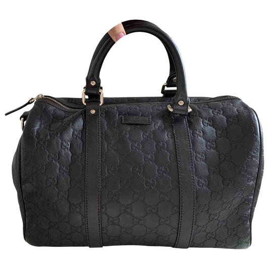 Gucci boston brown leather handbag