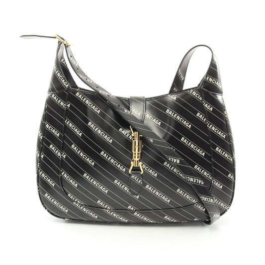 GUCCI GUCCI * Luxury Balenciaga Trending 2026 Hacker Jackie 1961 Shoulder bag Leather Black White