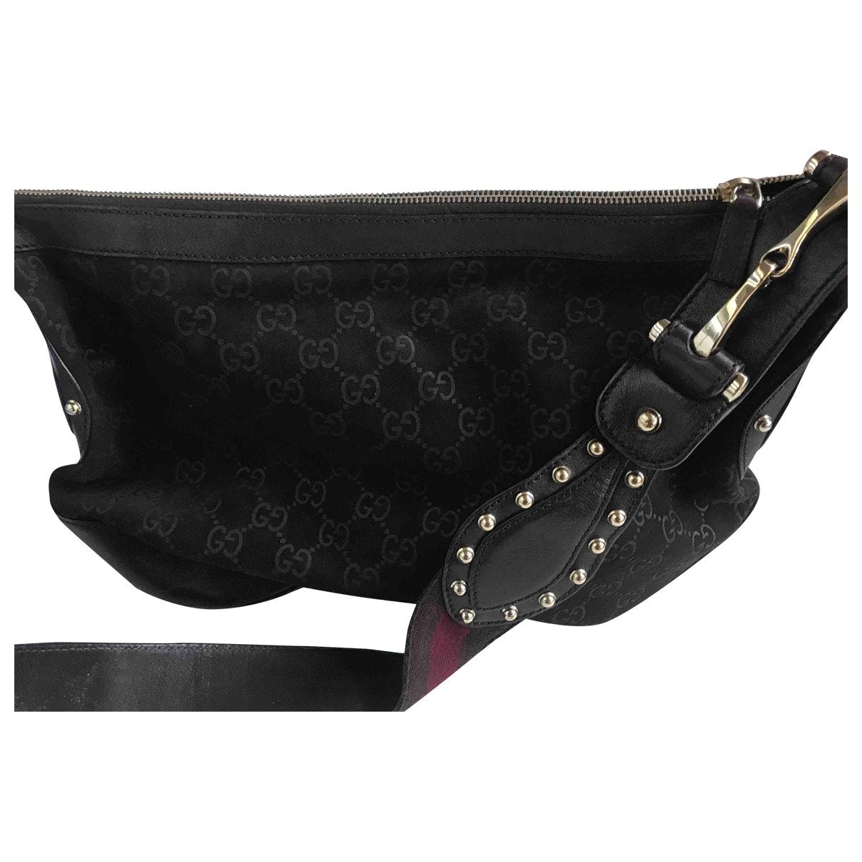 Gucci anthracite suede handbag