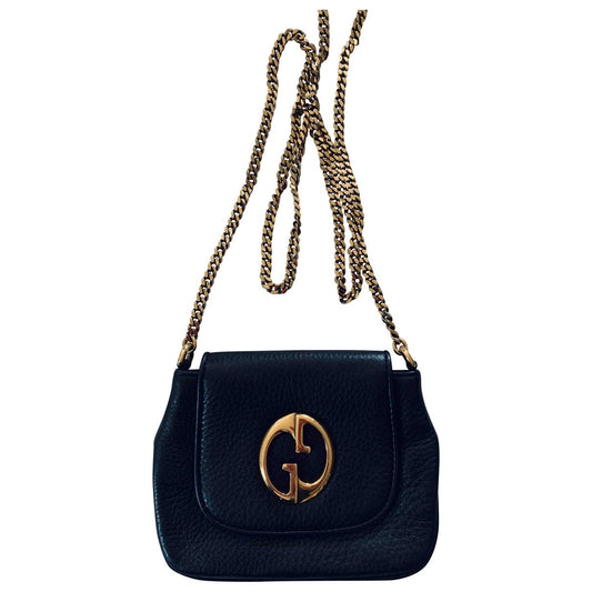 Gucci 1973 black leather handbag