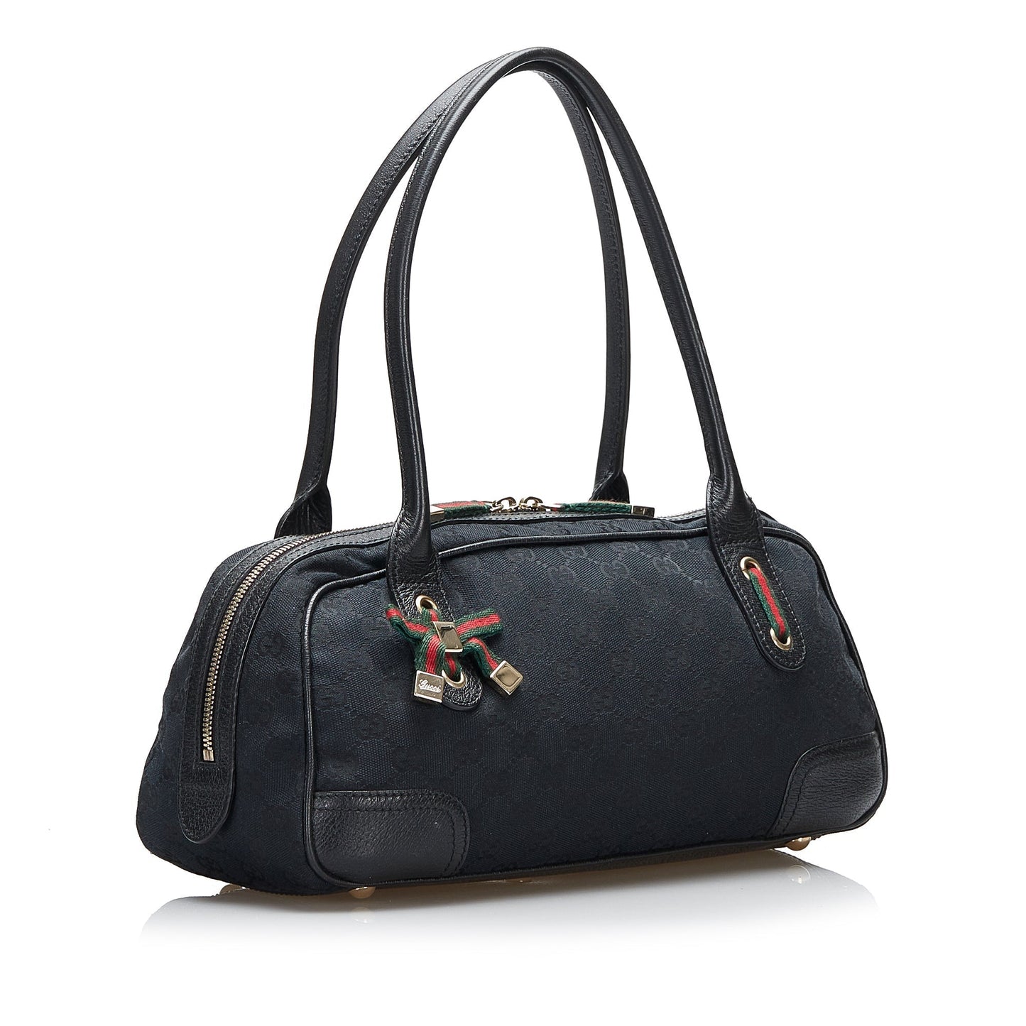 Gucci Leather Canvas Handbag