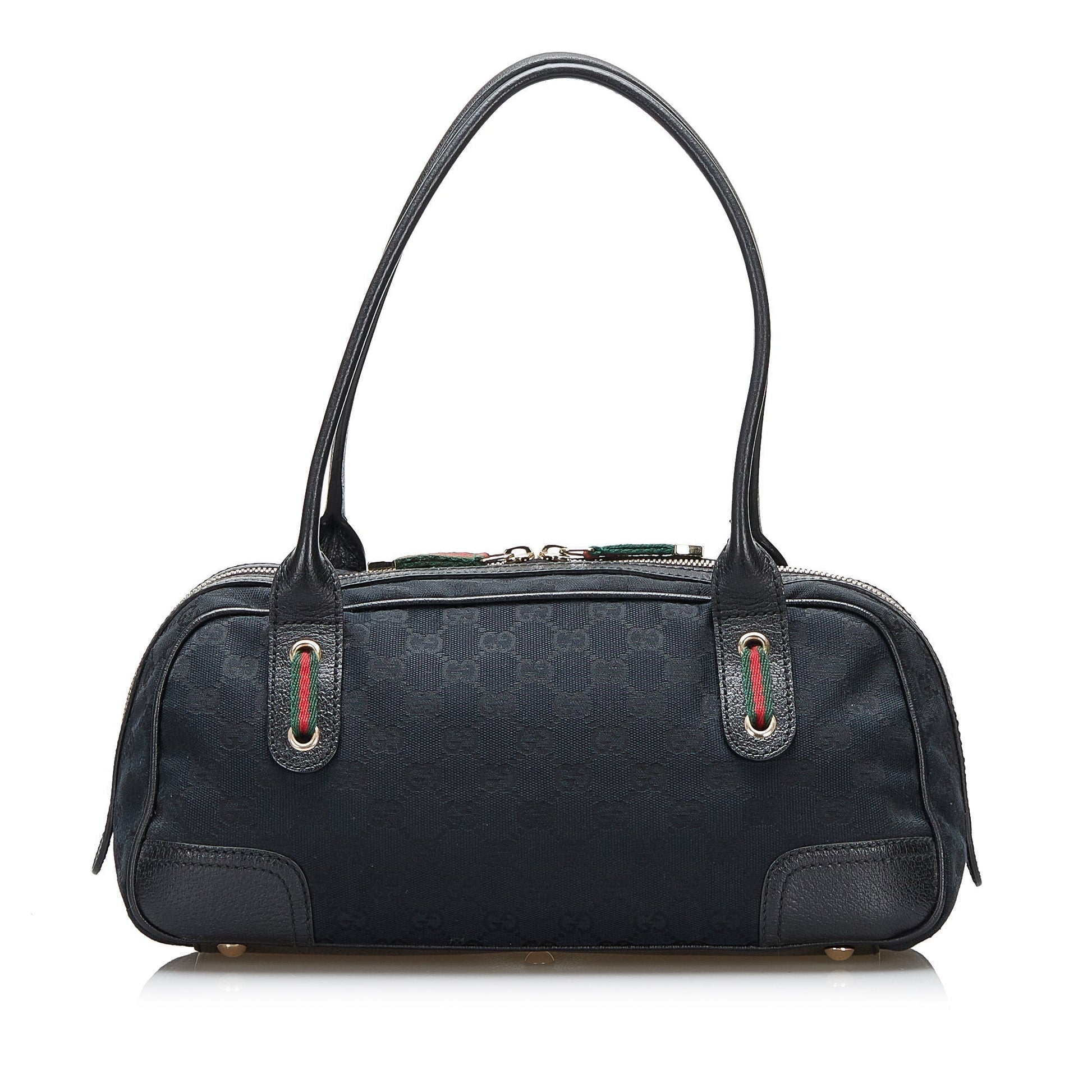 Gucci Leather Canvas Handbag