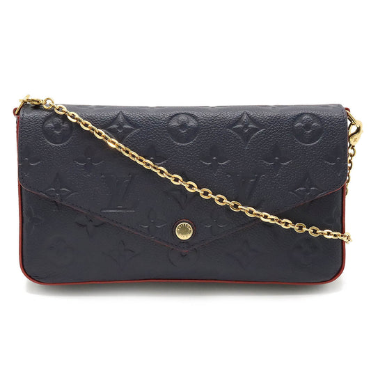 Louis vuitton Monogram Emplant Poschet Felice Ferretche 2WAY Sheldor Marine Rouge M64099
