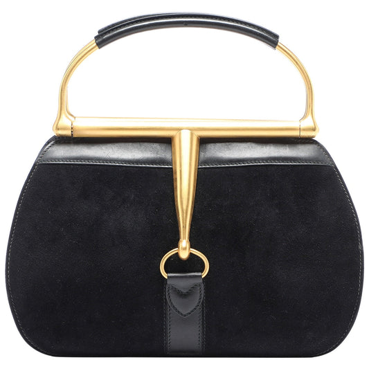 Gucci black suede handbag
