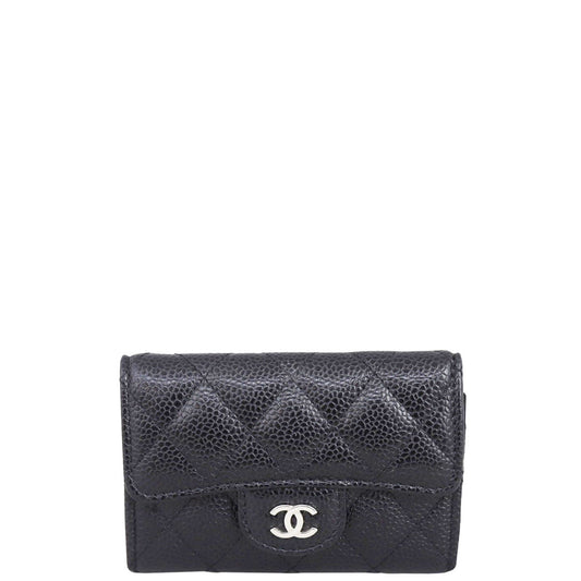 Chanel Classic Flap Card Holder  | Black SHW
