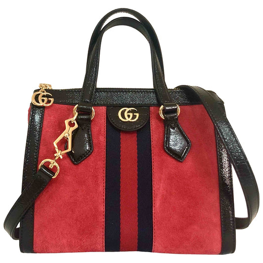 Gucci ophidia red suede handbag