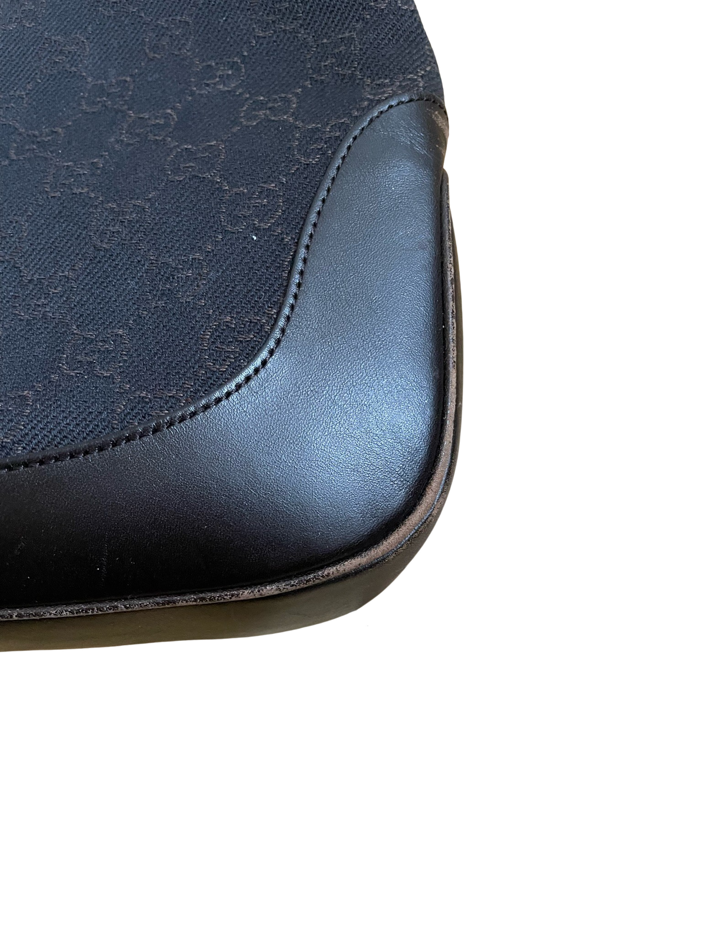 Gucci Lou Nylon Leather Shoulder Bag