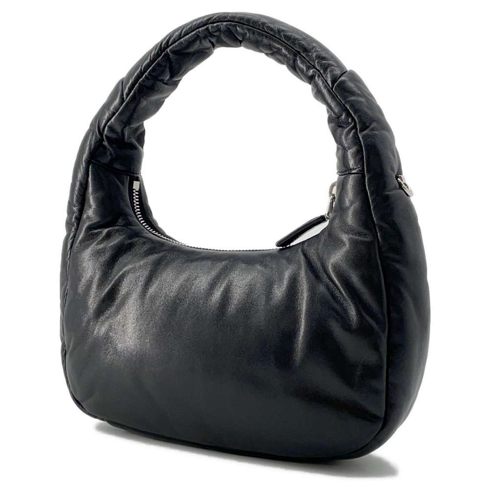 PRADA Padded Nappa 2WAY Handbag Black Leather
