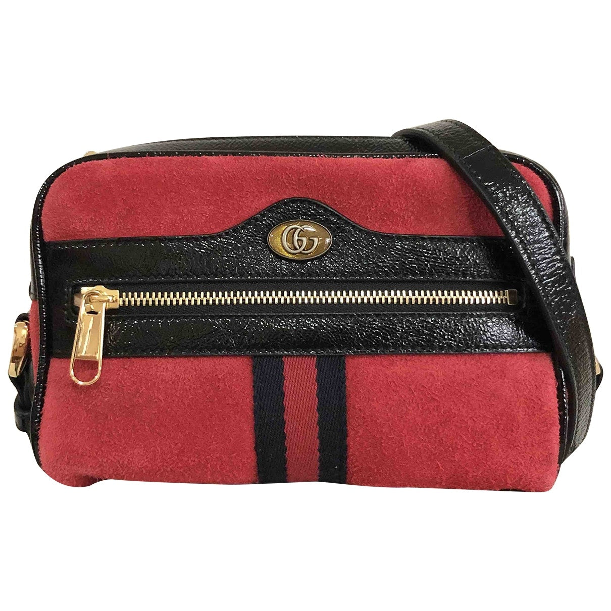 Gucci ophidia red suede handbag