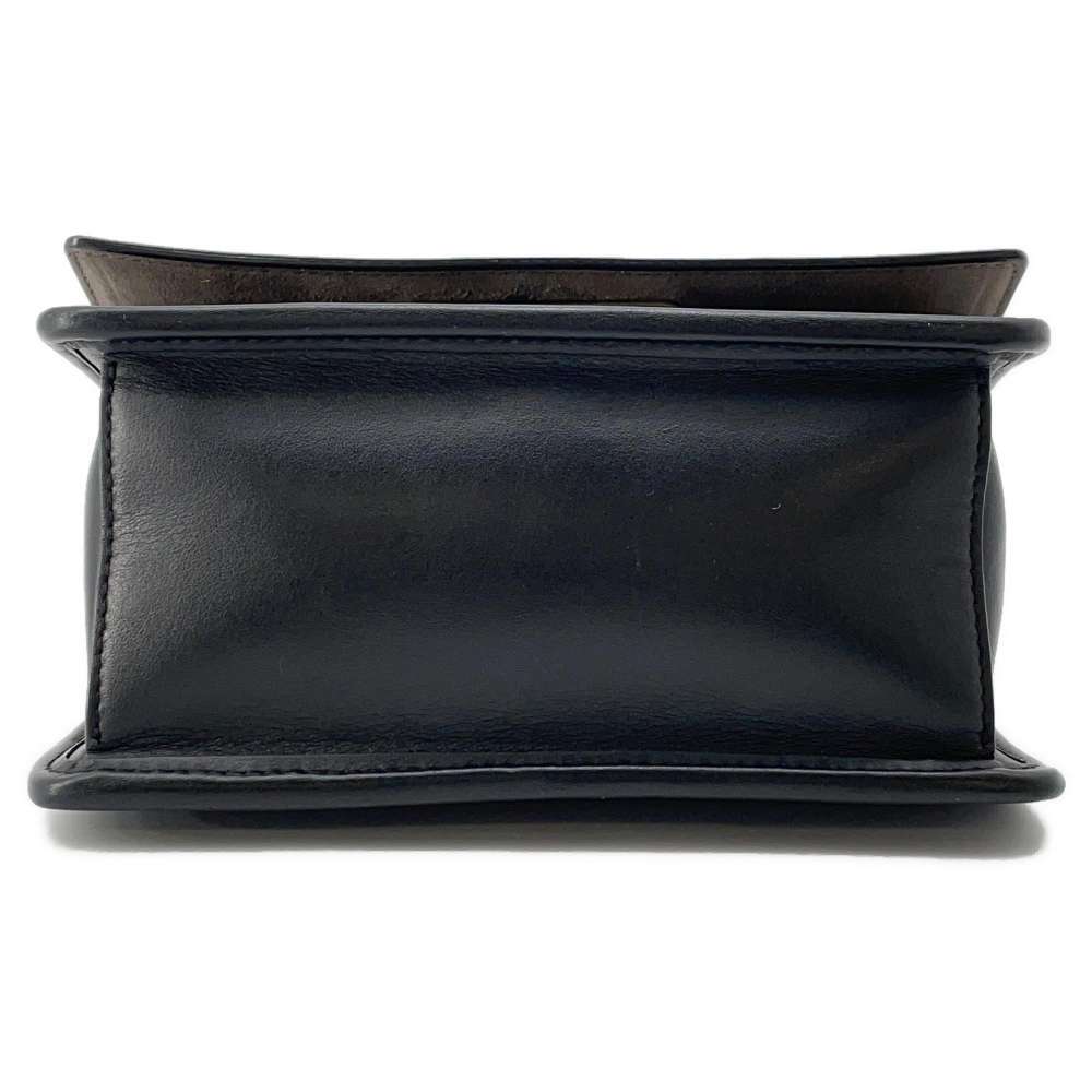 FENDI Canayev ChainShoulder Bag Black 8BT286 Leather Size Mini