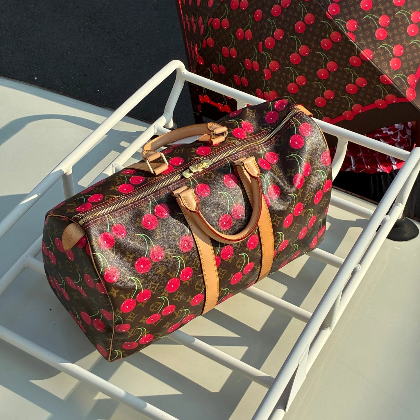 Louis Vuitton 2005 Monogram Cherry Keepall 45 M95011
