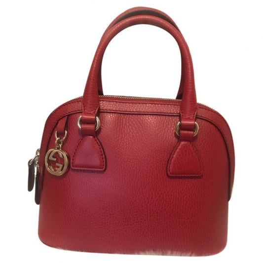 Gucci dÃ´me red leather handbag