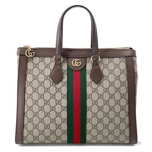 Gucci Leather Canvas Tote