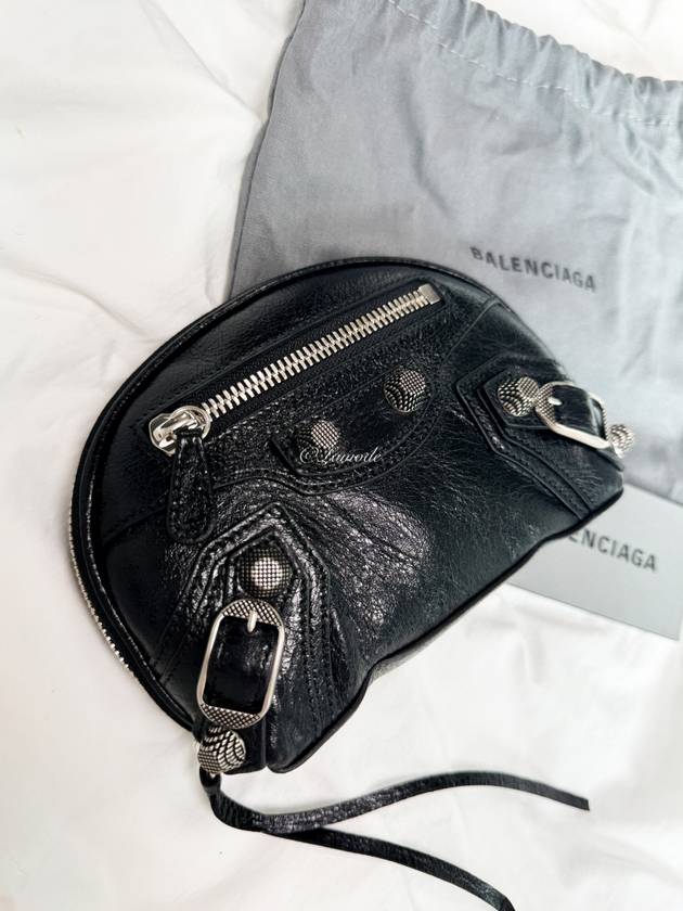 Luxury Balenciaga Trending 2026 Le Cagole Small Cosmetic Pouch Bag Black