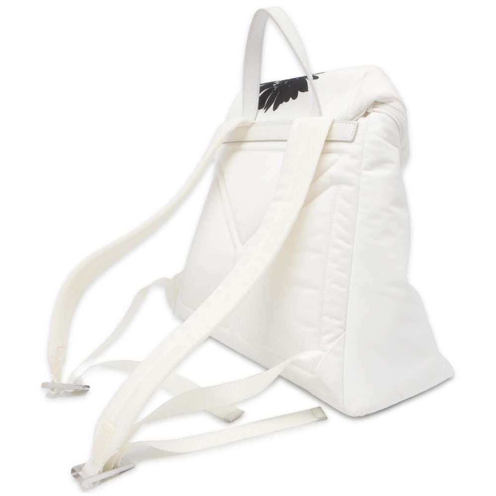 PRADA Signor Print Backpack White Nylon