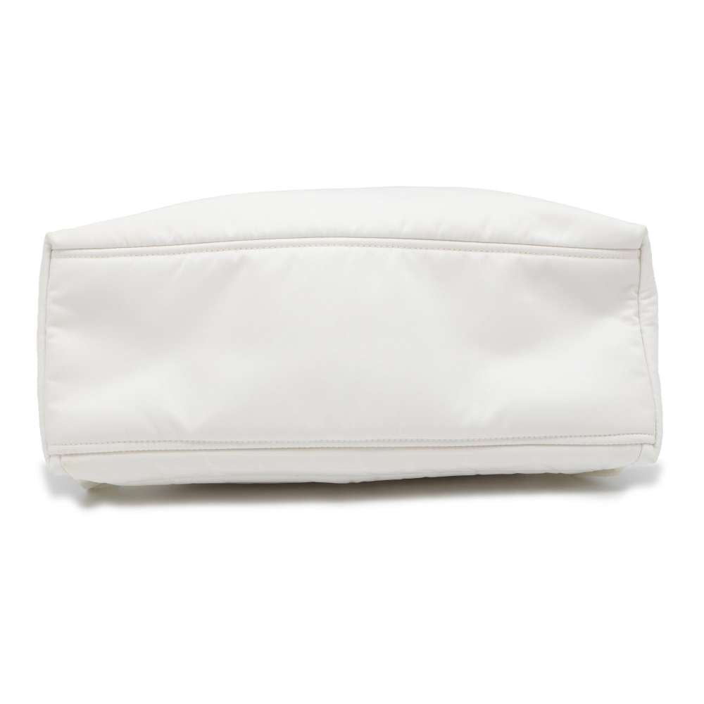 PRADA Signor Print Backpack White Nylon