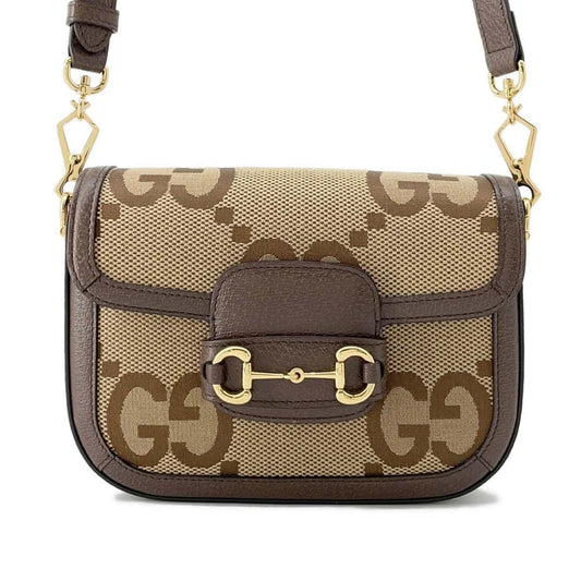 Gucci Leather Canvas Shoulder Bag
