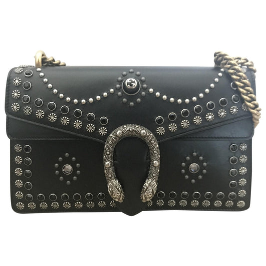 Gucci dionysus black leather handbag