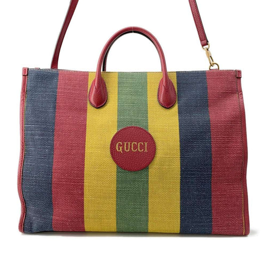 Gucci Leather Canvas Tote