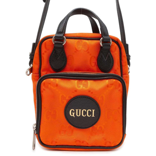 Gucci Nylon Leather Canvas Shoulder Bag