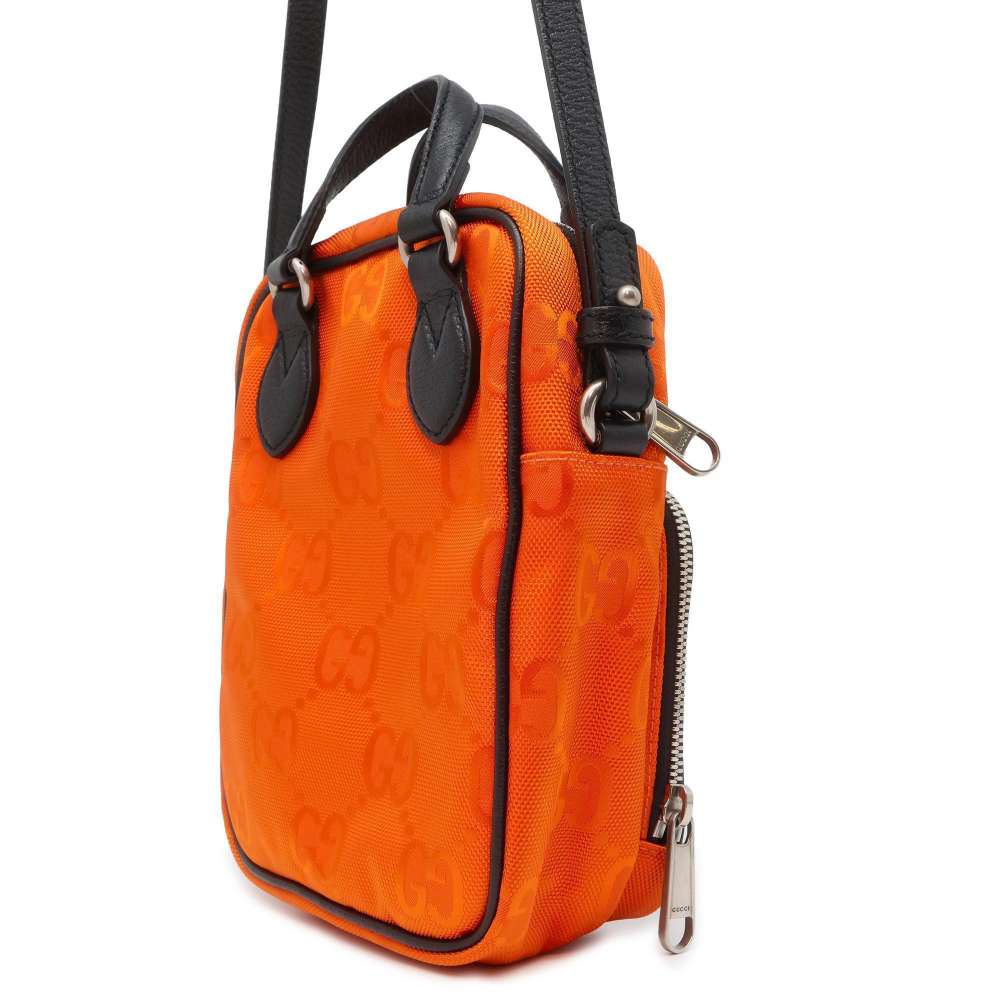 Gucci Nylon Leather Canvas Shoulder Bag