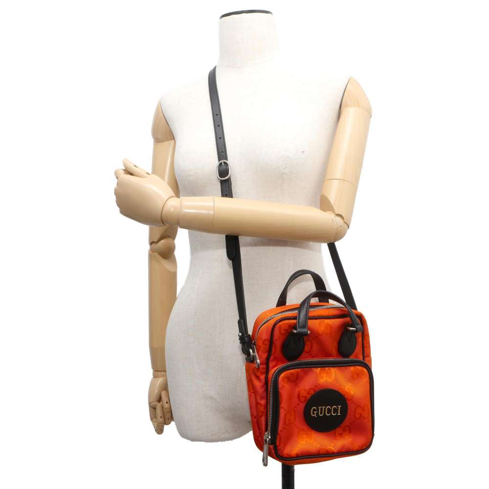 Gucci Nylon Leather Canvas Shoulder Bag