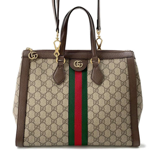 Gucci Leather Canvas Shoulder Bag