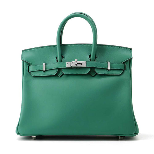 HERMES Birkin Verso Vert Vertigo/ Celeste Swift Leather Size 25
