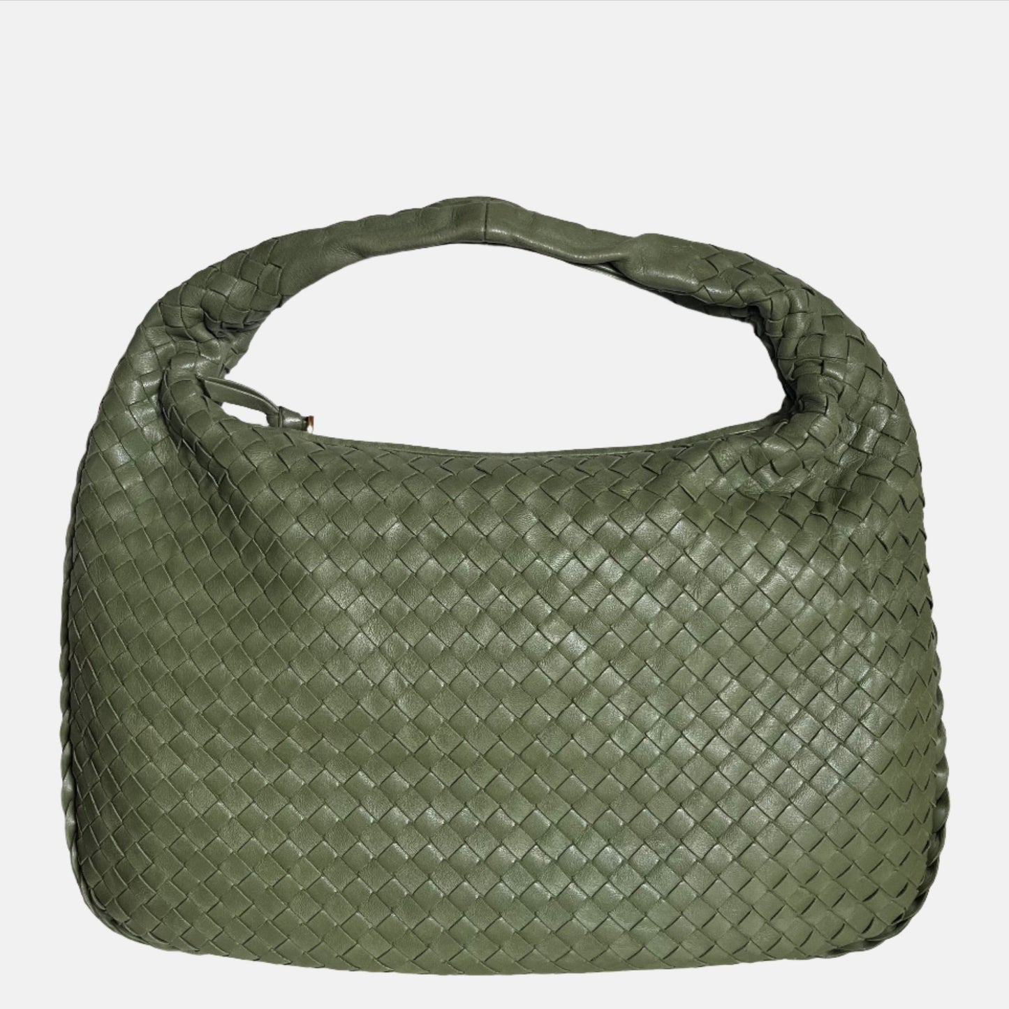 Bottega Veneta Veneta Hobo Large Dark Green 45cm Lambskin Leather