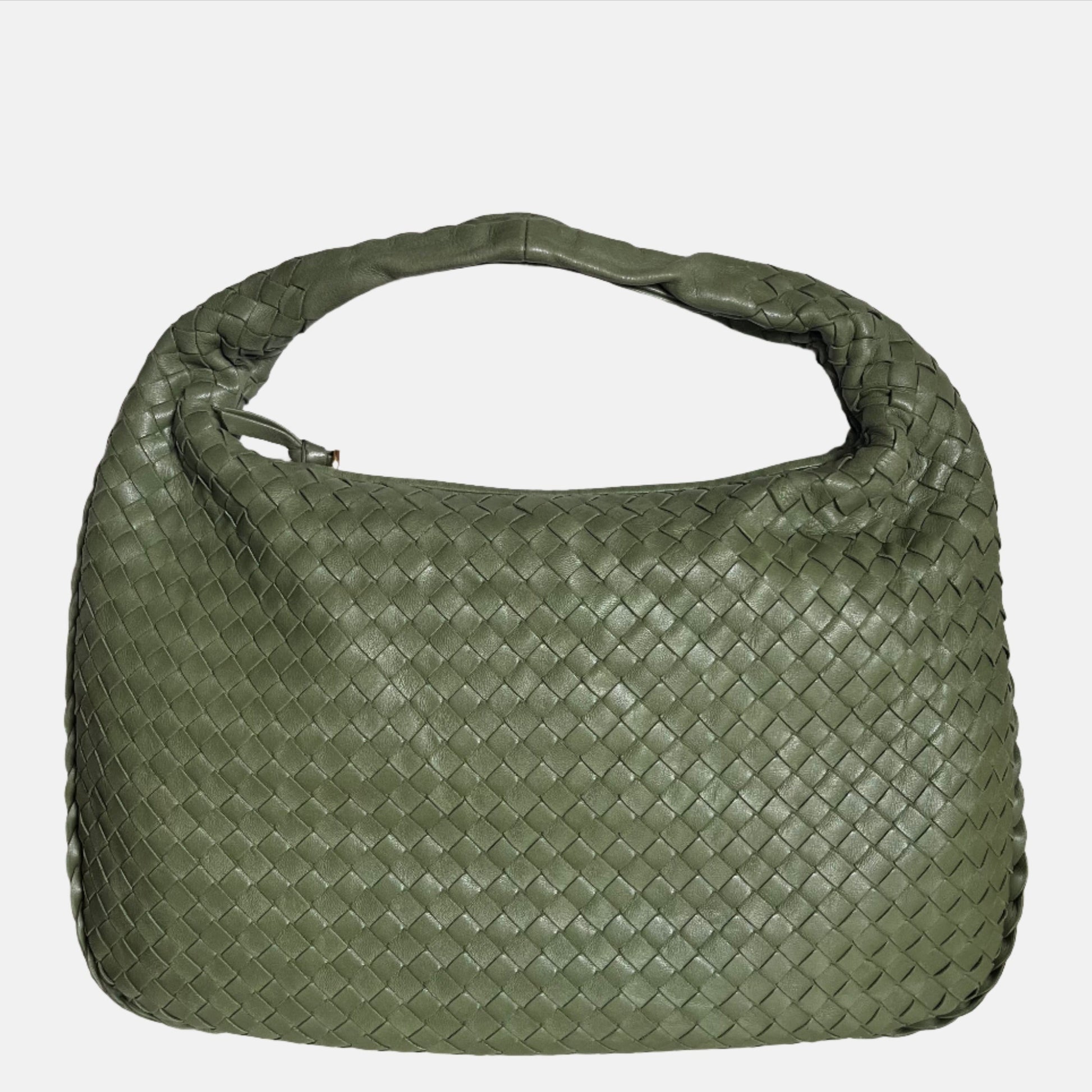 Bottega Veneta Veneta Hobo Large Dark Green 45cm Lambskin Leather