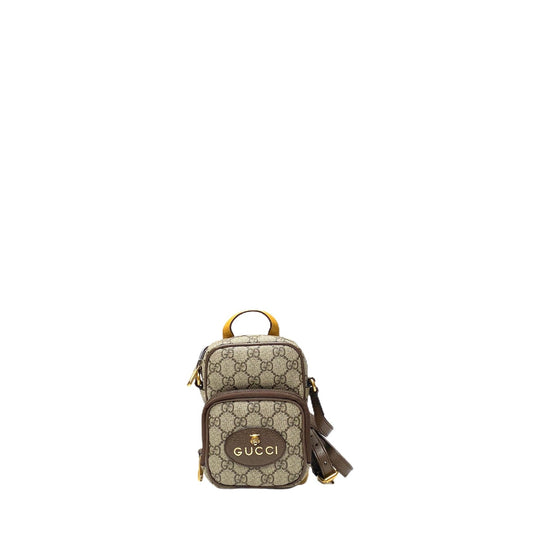 Gucci Lou Leather Canvas Handbag