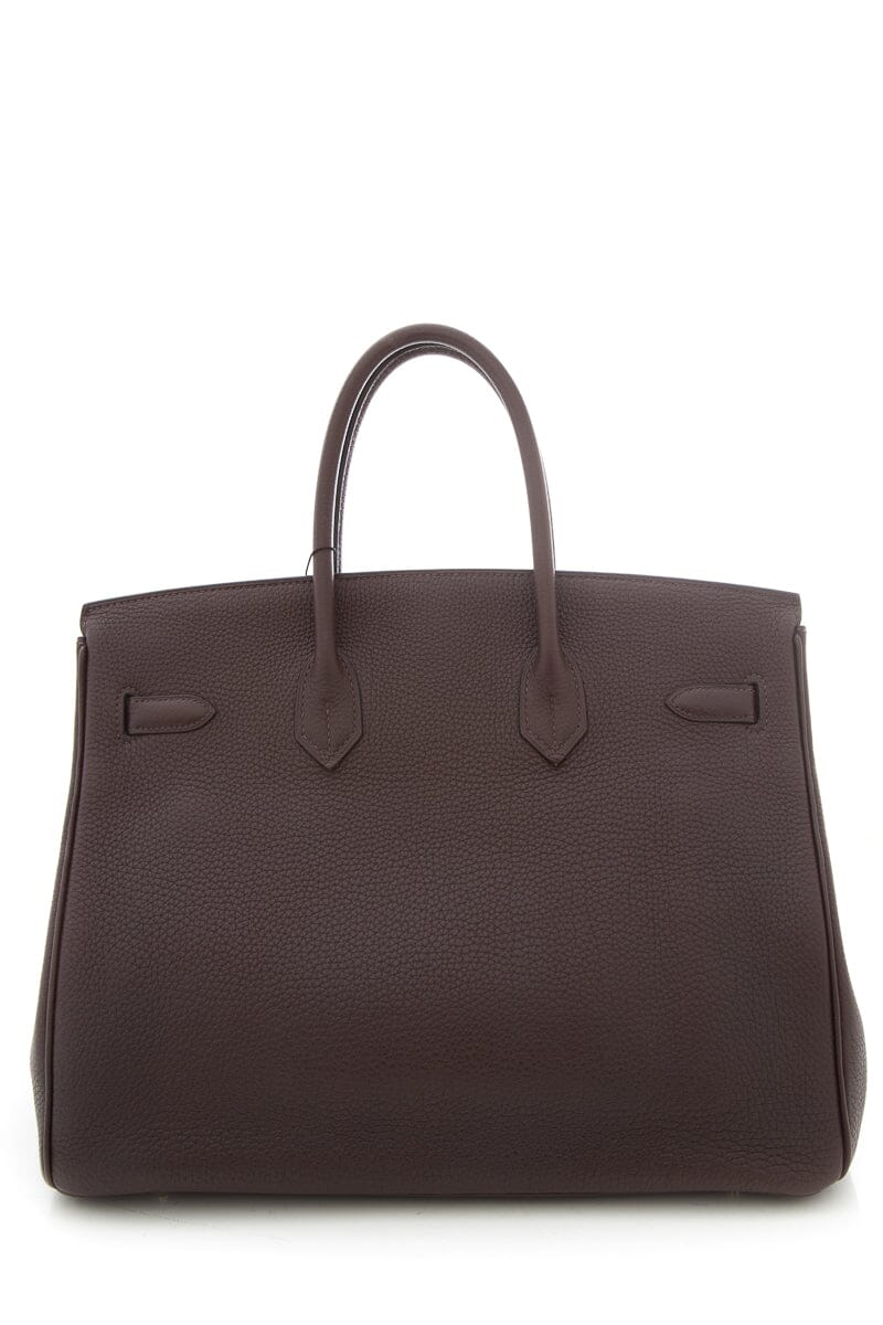 HermesChocolate 35 CM Birkin Handbag