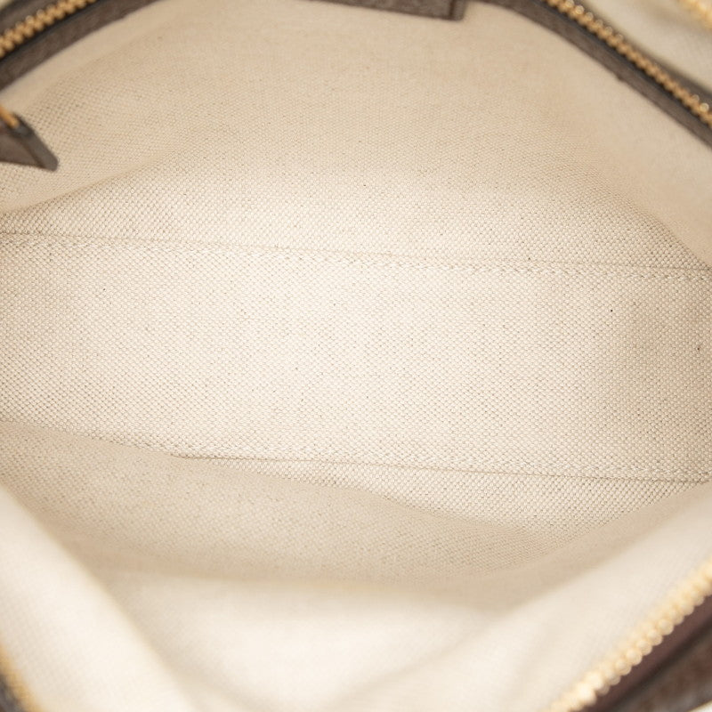Gucci Jumbo GG Canvas Leather Shoulder Bag