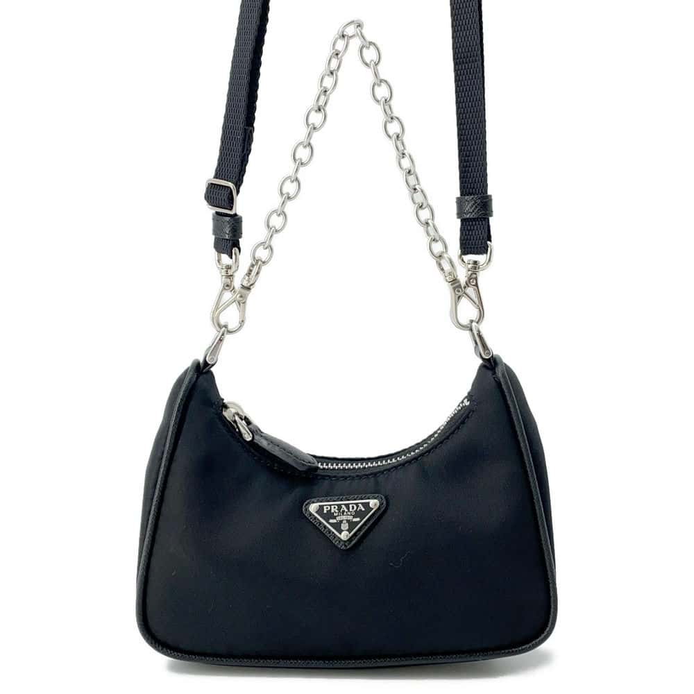 PRADA Re-Edition Mini Shoulder Bag Black Nylon