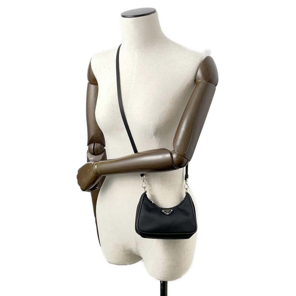 PRADA Re-Edition Mini Shoulder Bag Black Nylon
