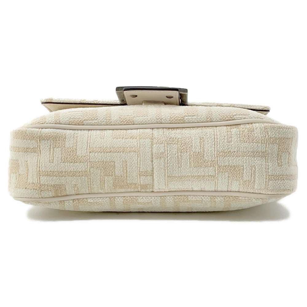 FENDI Baguette ChainShoulder Ivory 8BR793 pile