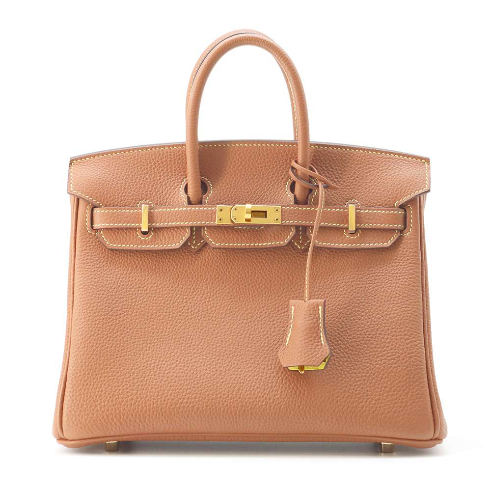 HERMES Birkin SPO Gold/ Lime Togo Leather Size 25